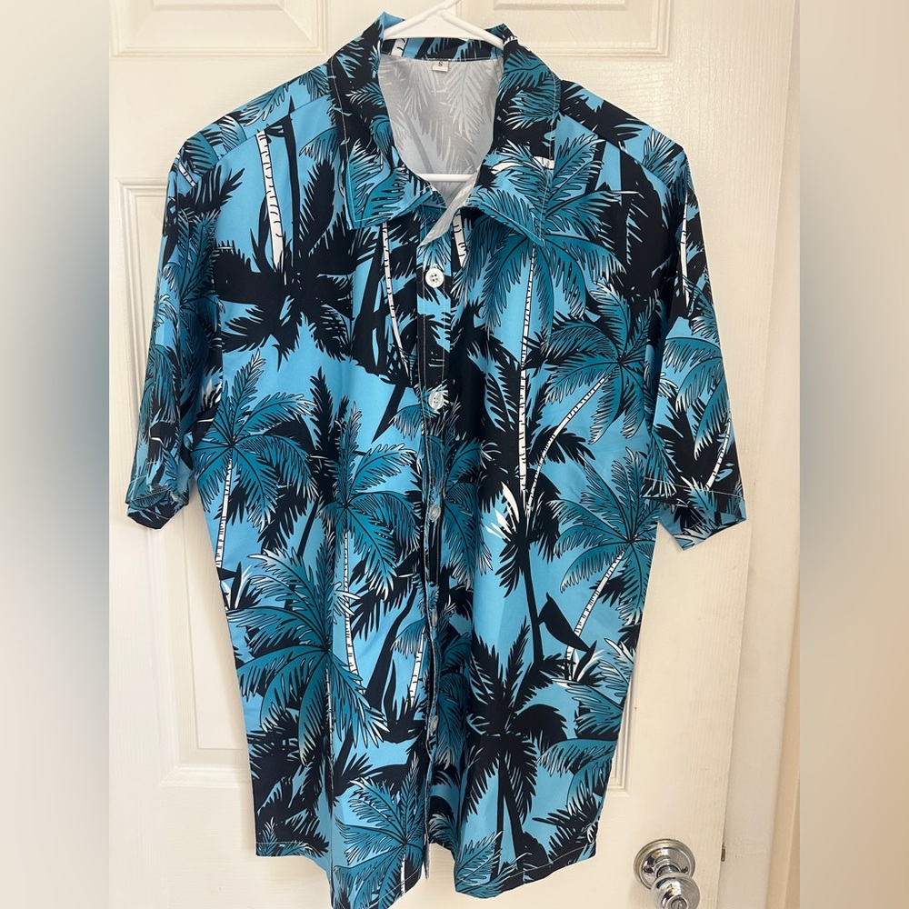 Men's Casual Button Down Shirt - Blue and Gray